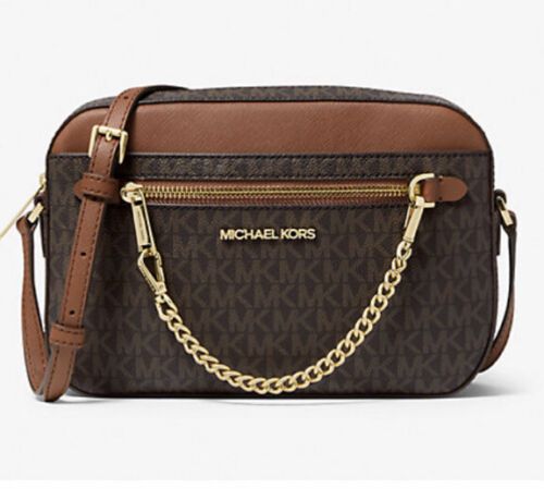 Michael Kors Brown Jet Set Logo Crossbody Handbag - NWT